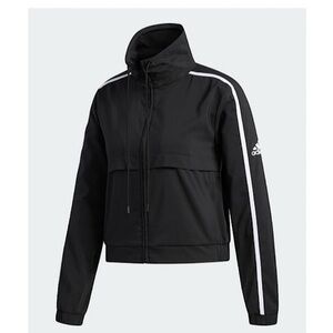 Adidas Women's Black and White Bomber Jacket